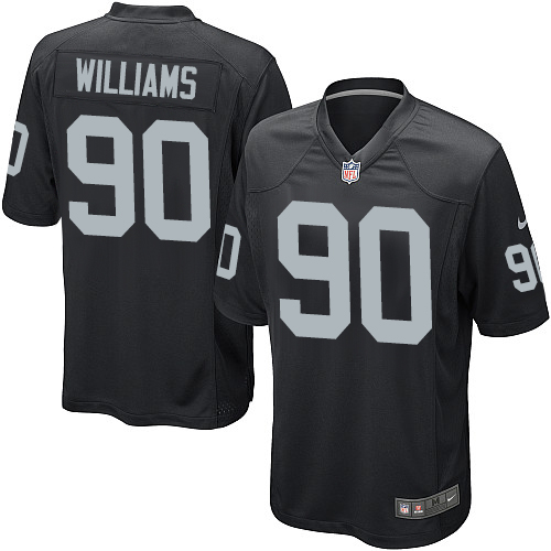 Men's Game Dan Williams Nike Jersey Black Home - #90 NFL Oakland Raiders